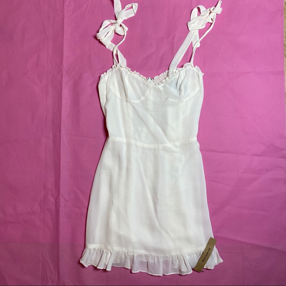 REFORMATION Christine mini dress white